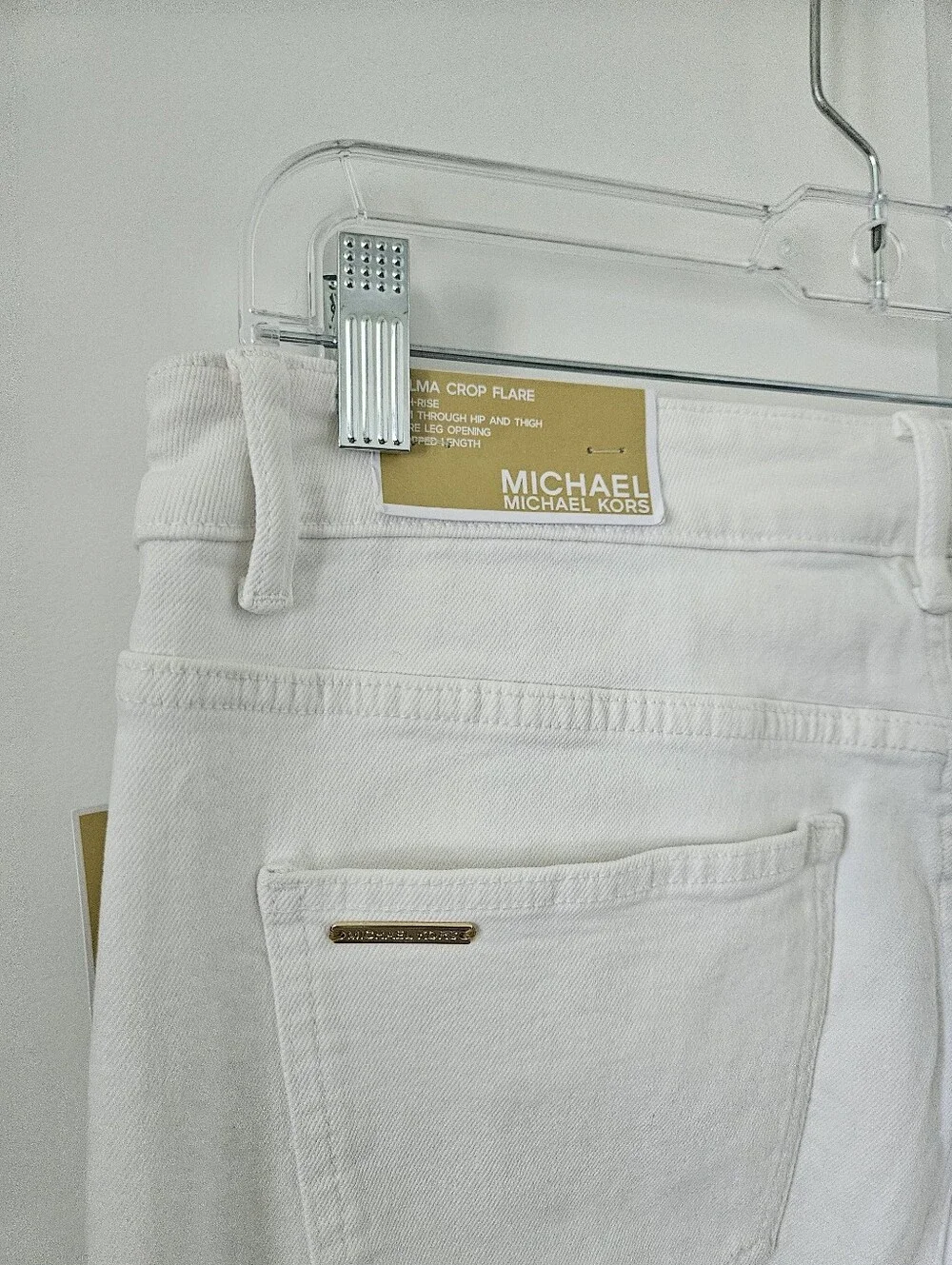 NWT Michael Kors White Selma Flared Jeams Size 14 , 25